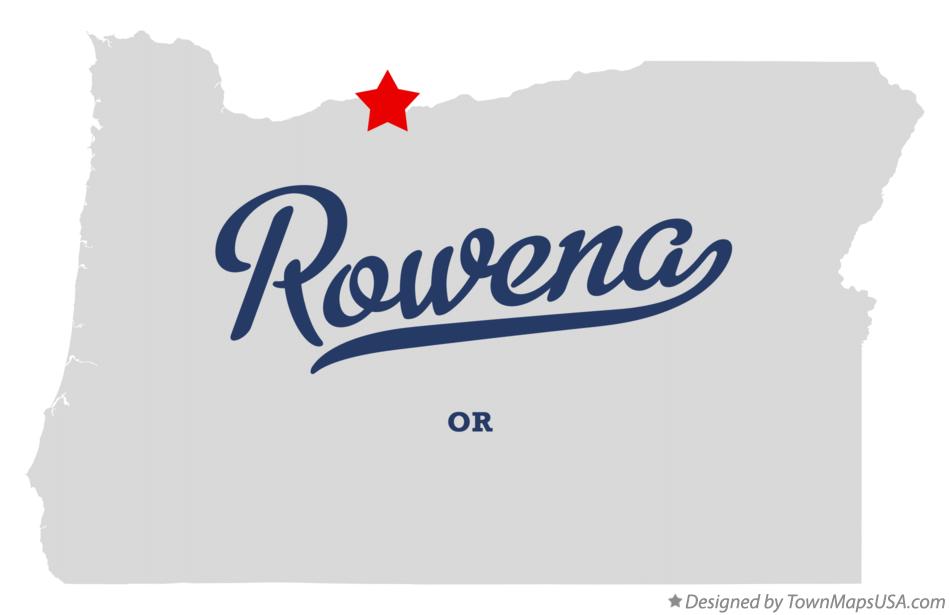 Map of Rowena, OR, Oregon