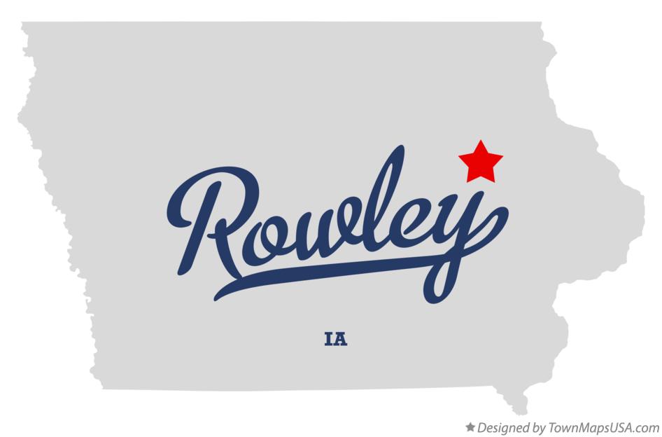 Map of Rowley, IA, Iowa