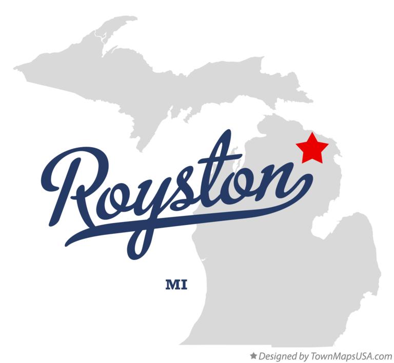 Map of Royston, MI, Michigan
