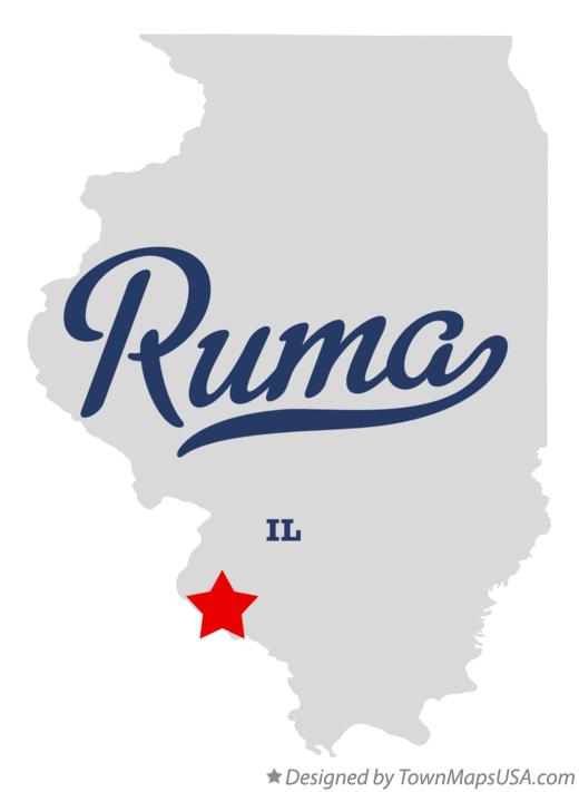 Map of Ruma, IL, Illinois