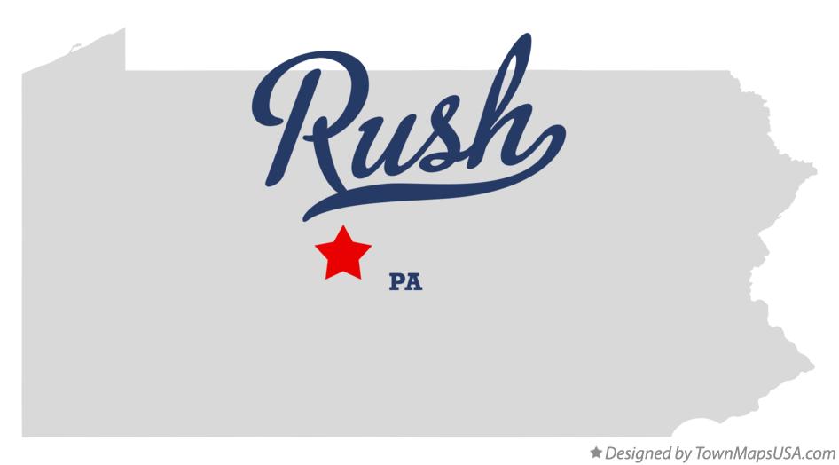 Map of Rush, Centre County, PA, Pennsylvania