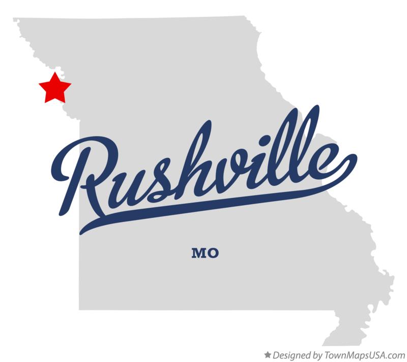Map of Rushville, MO, Missouri