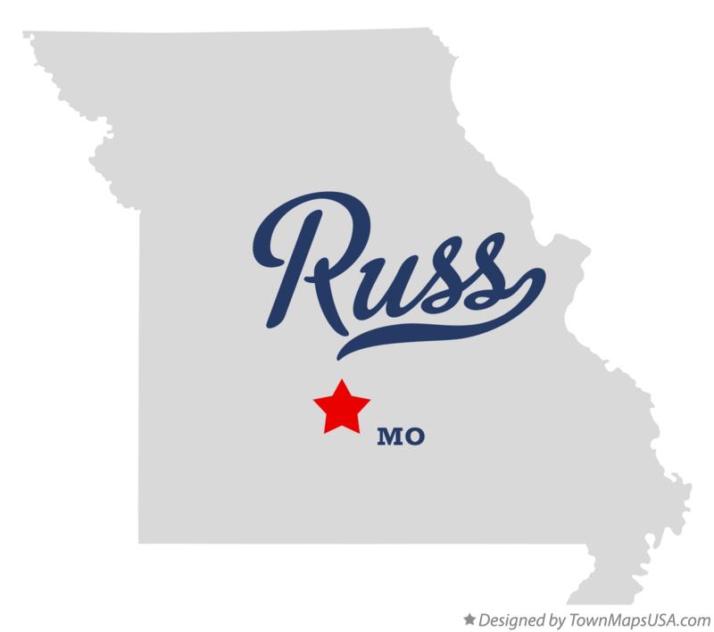 Map of Russ, MO, Missouri