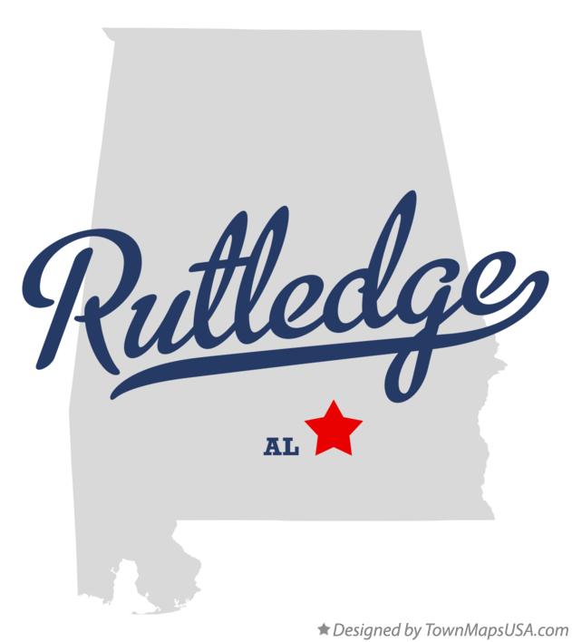 Map of Rutledge, AL, Alabama