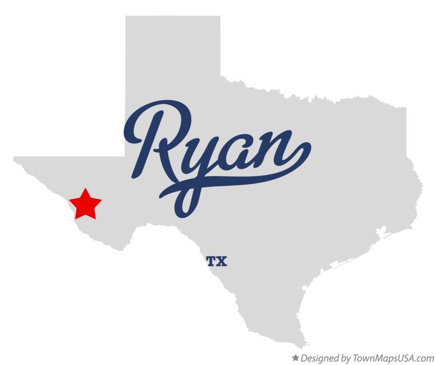 Map of Ryan, TX, Texas
