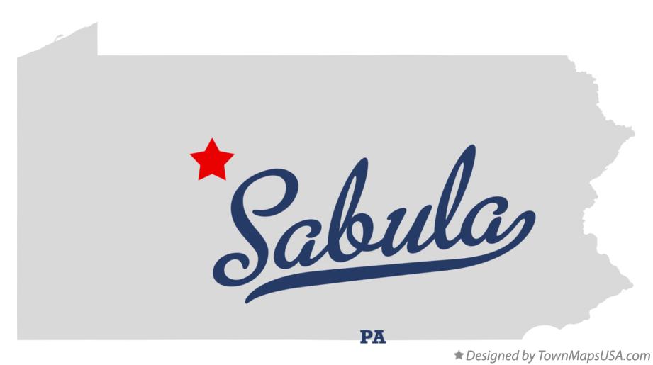 Map of Sabula, PA, Pennsylvania