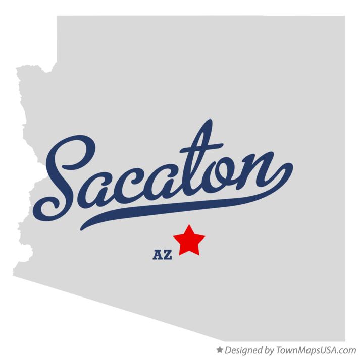 Map of Sacaton, AZ, Arizona