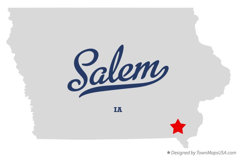 Map of Salem, IA, Iowa