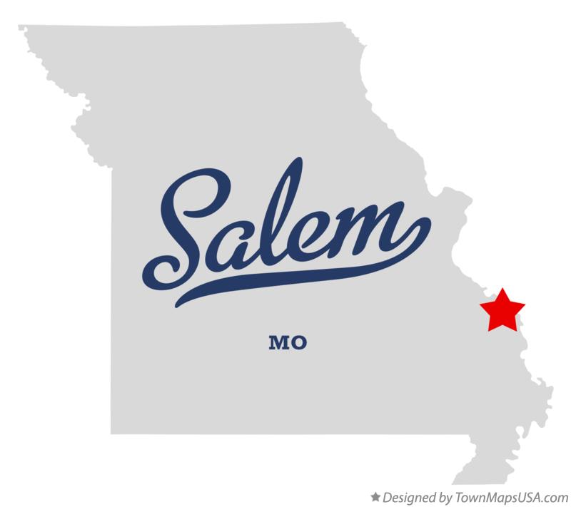 Map of Salem, Perry County, MO, Missouri