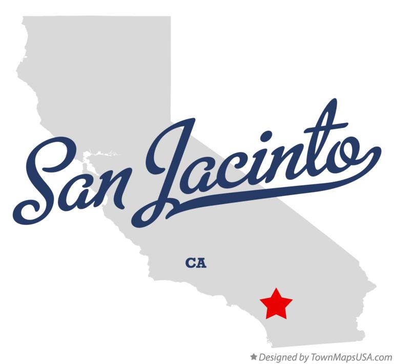 Map of San Jacinto, CA, California
