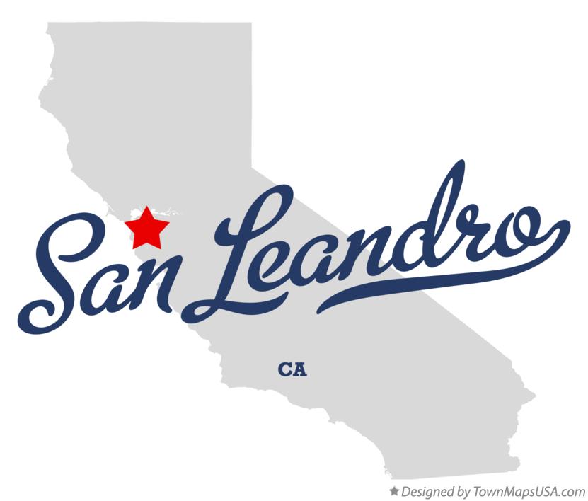 Map of San Leandro, CA, California