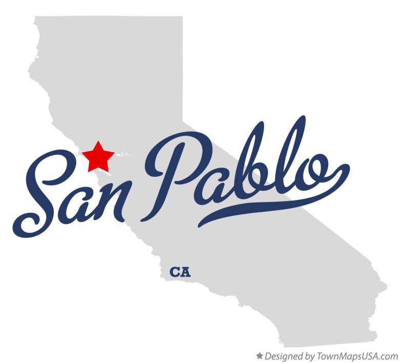 Map of San Pablo, CA, California