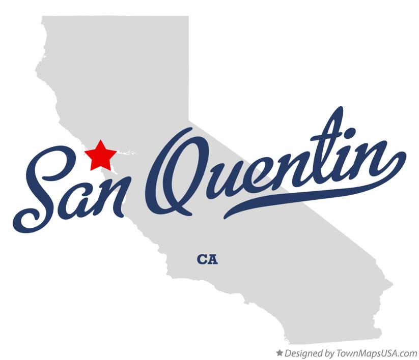 Map of San Quentin, CA, California