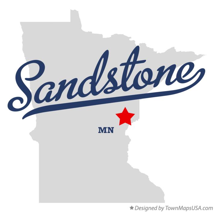 Map of Sandstone, MN, Minnesota