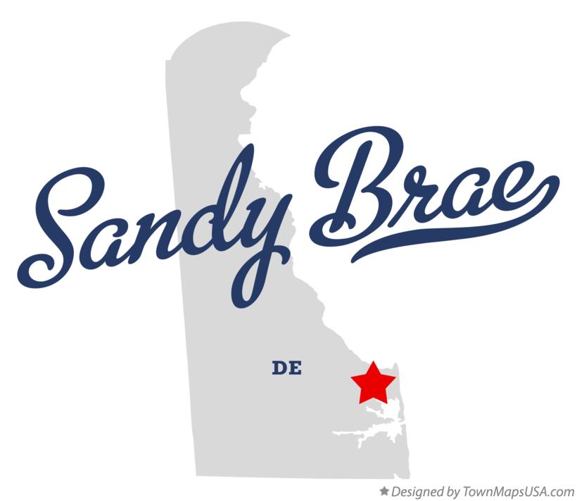 Map of Sandy Brae, DE, Delaware