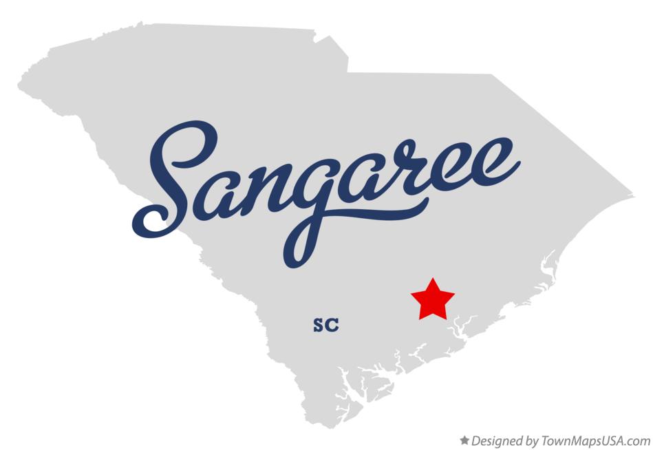 Map of Sangaree, SC, South Carolina