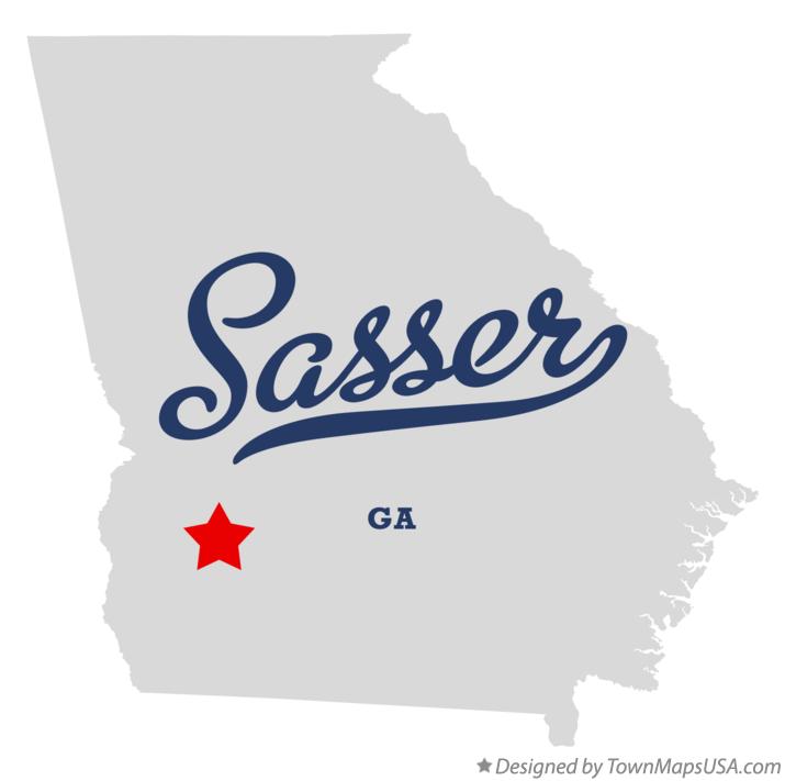 Map of Sasser, GA,
