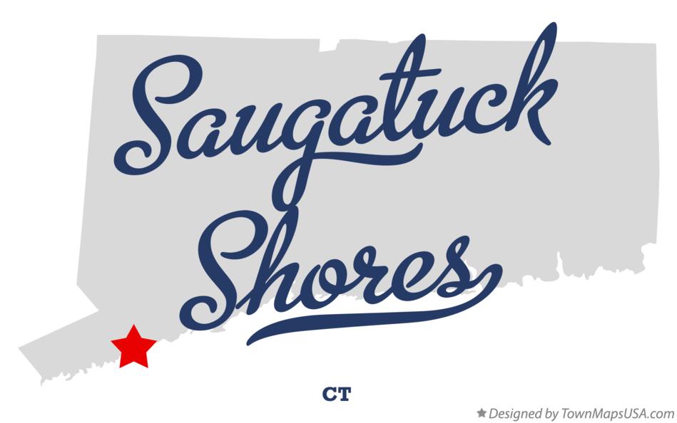 Map of Saugatuck Shores, CT, Connecticut