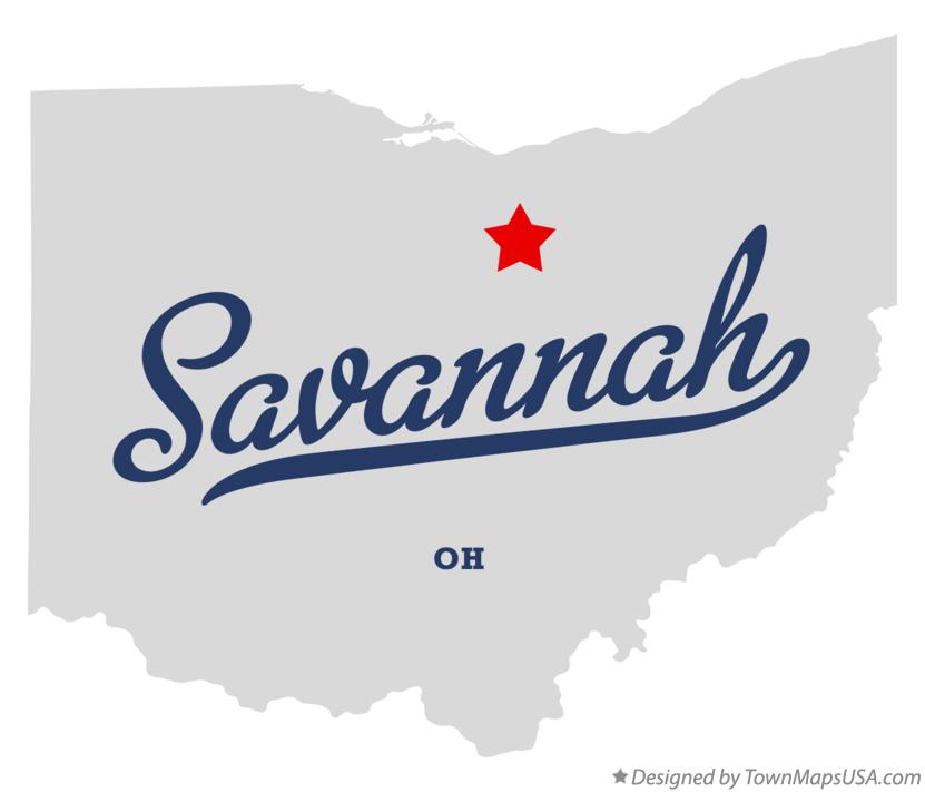 Map of Savannah, OH, Ohio