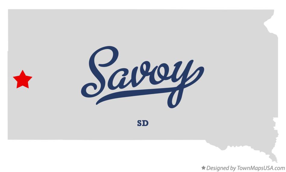Map of Savoy, SD, South Dakota