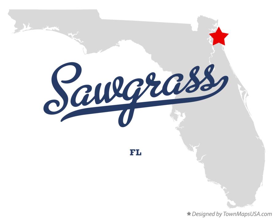 Map of Sawgrass, FL, Florida