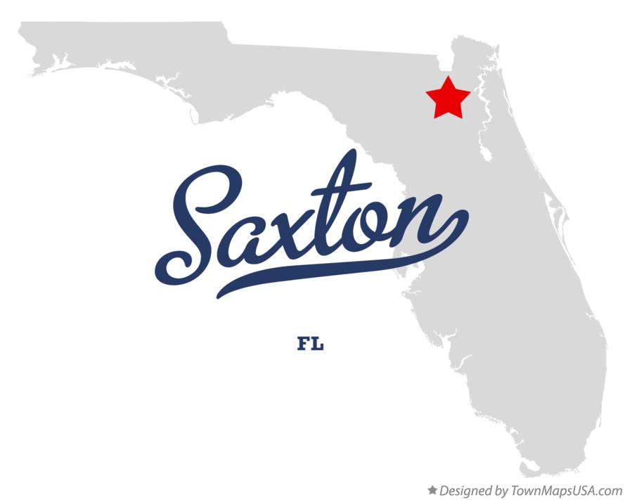 Map of Saxton, FL, Florida