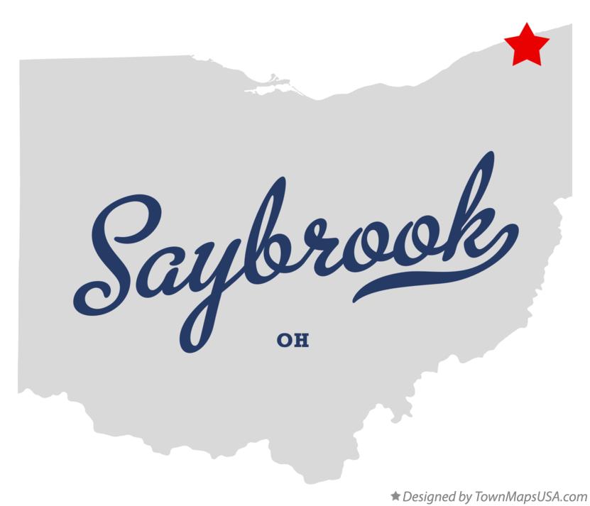 Map of Saybrook, OH, Ohio