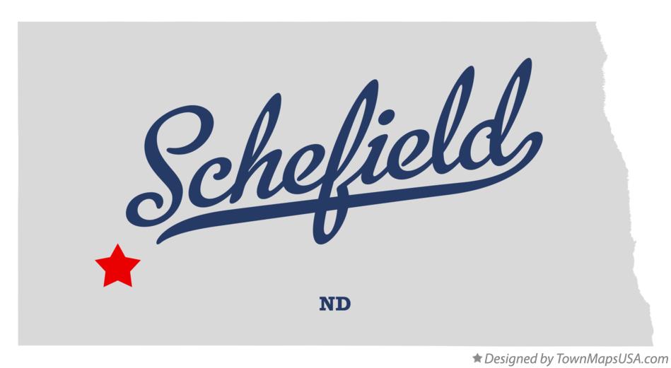 Map of Schefield, ND, North Dakota