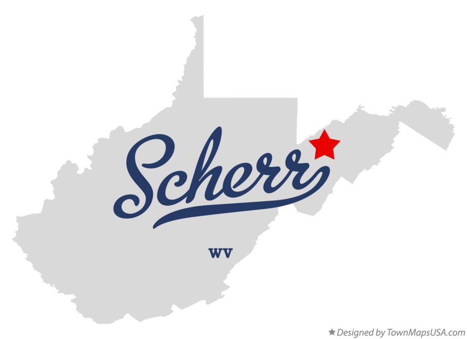 Map of Scherr, WV, West Virginia