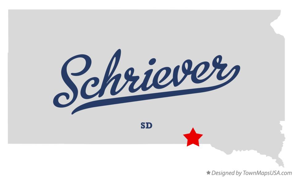 Map of Schriever, SD, South Dakota