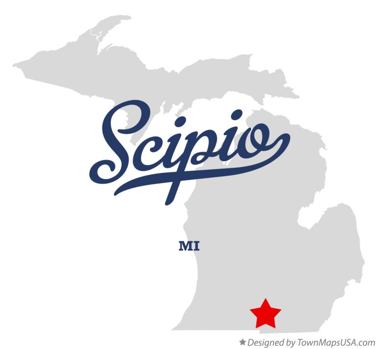 Map of Scipio, MI, Michigan