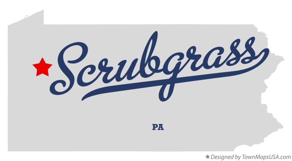 Map of Scrubgrass, PA, Pennsylvania