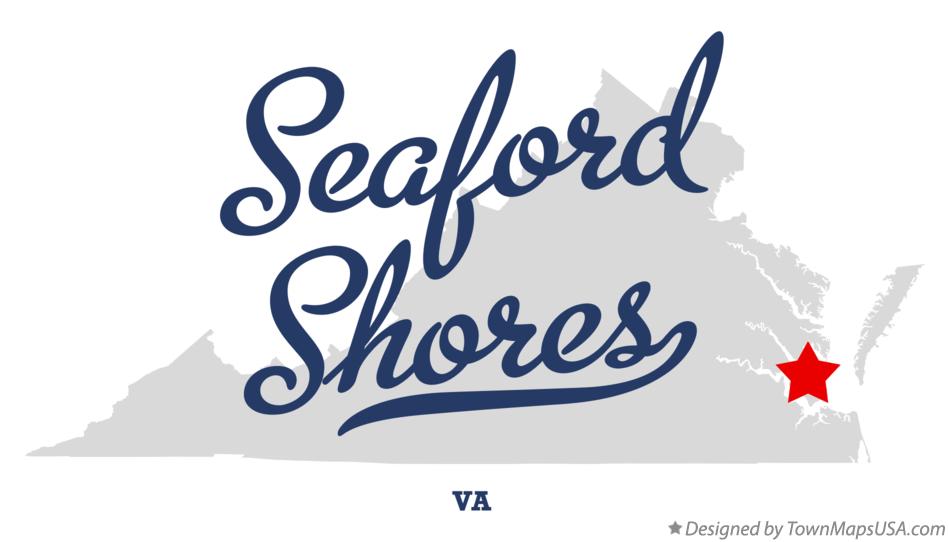 Map of Seaford Shores, VA, Virginia