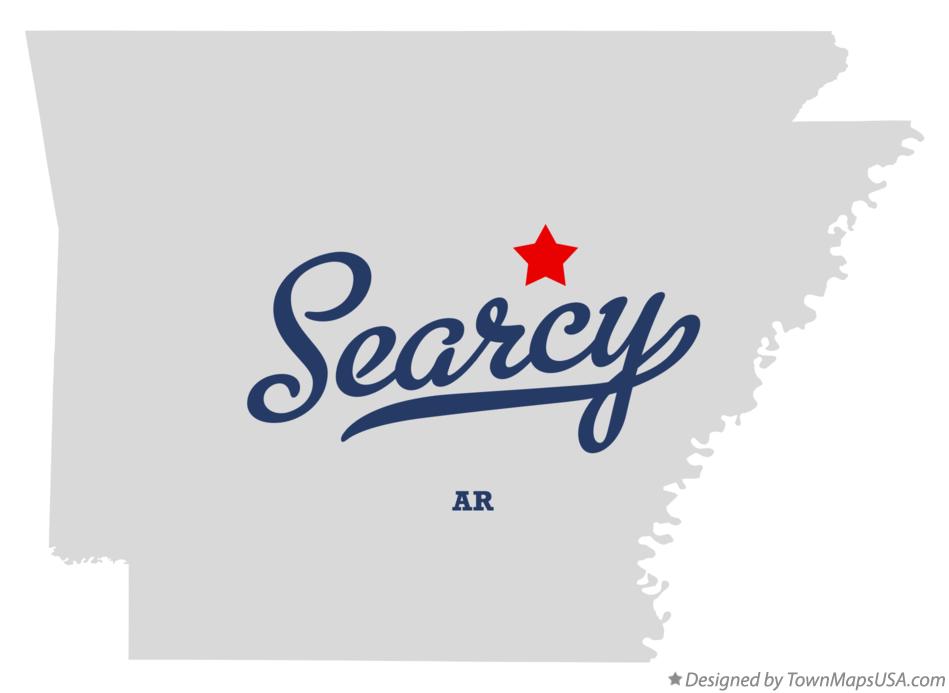 Map of Searcy, White County, AR, Arkansas