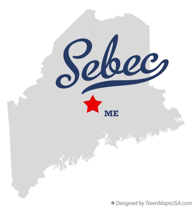 Map of Sebec, ME, Maine