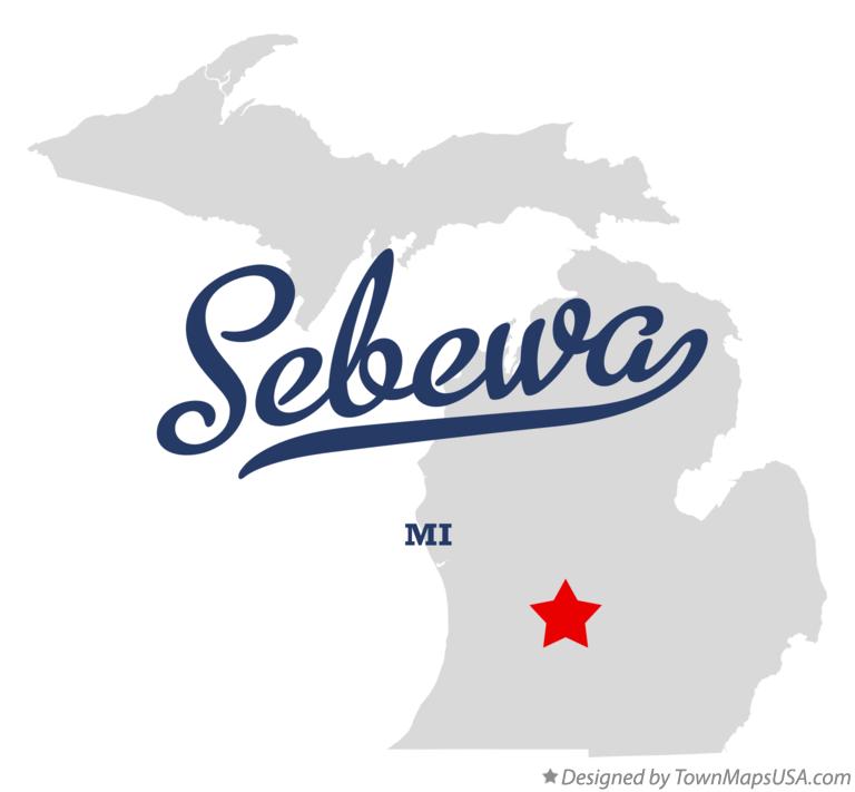 Map of Sebewa, MI, Michigan