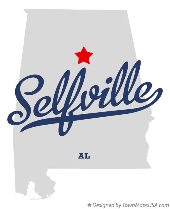 Map of Selfville, AL, Alabama