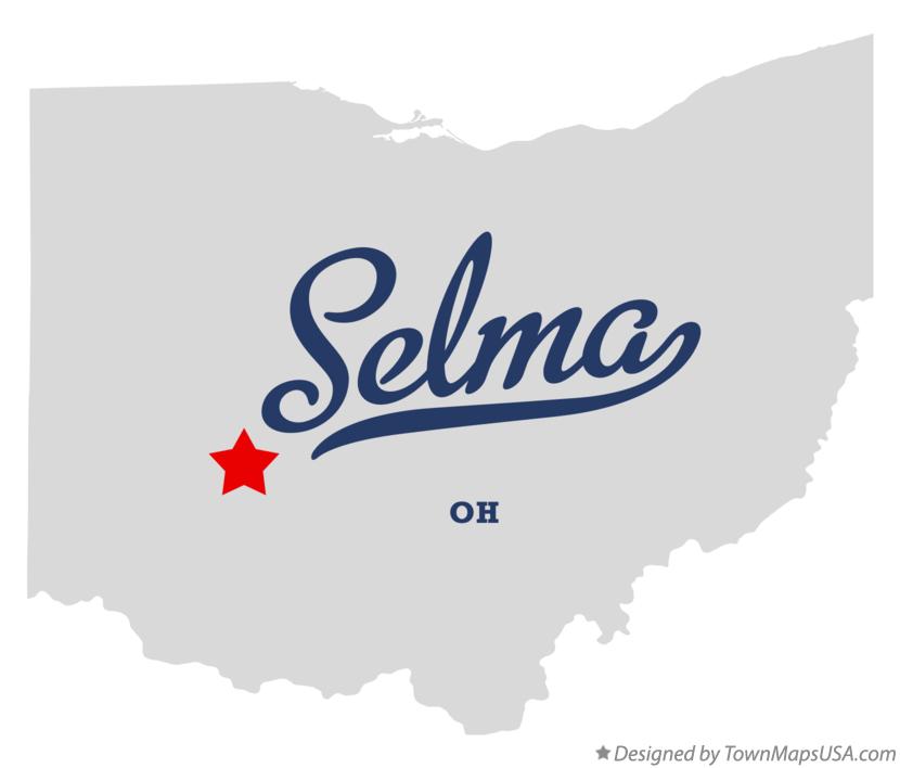 Map of Selma, OH, Ohio