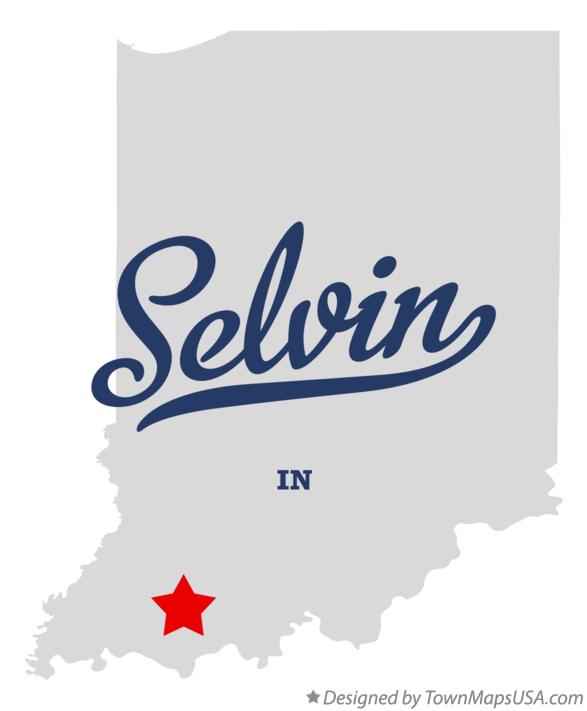 Map of Selvin, IN, Indiana