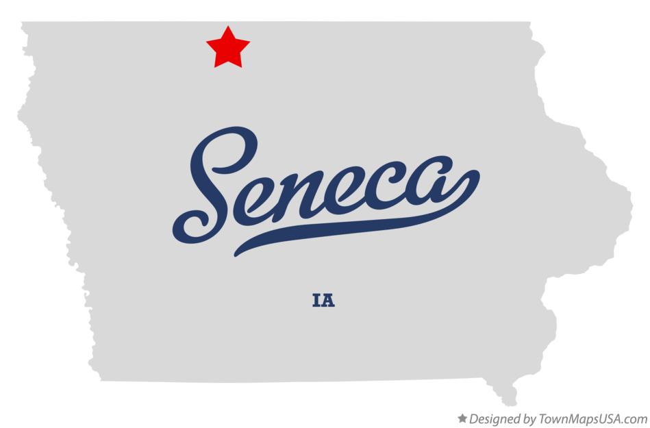 Map of Seneca, IA, Iowa