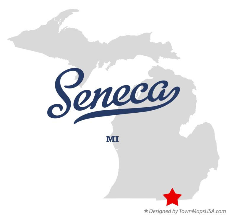 Map of Seneca, MI, Michigan
