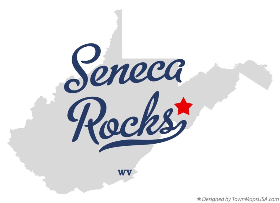 Map of Seneca Rocks, WV, West Virginia