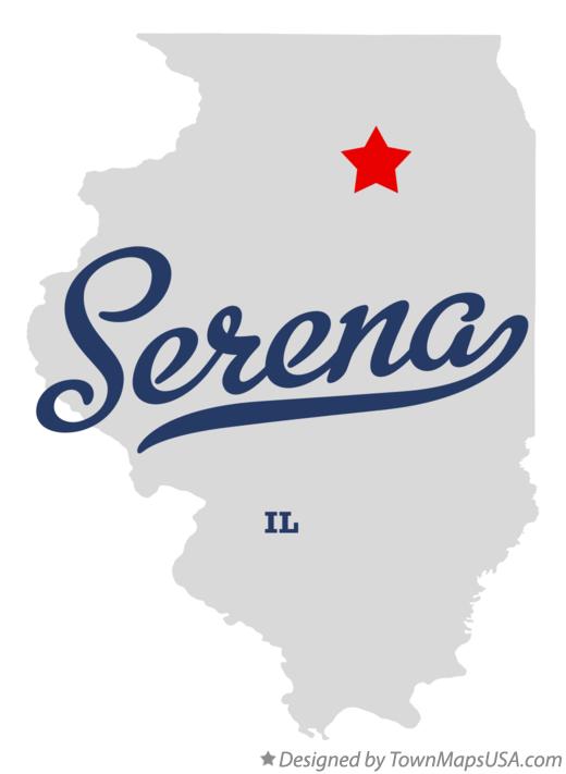 Map of Serena, IL, Illinois