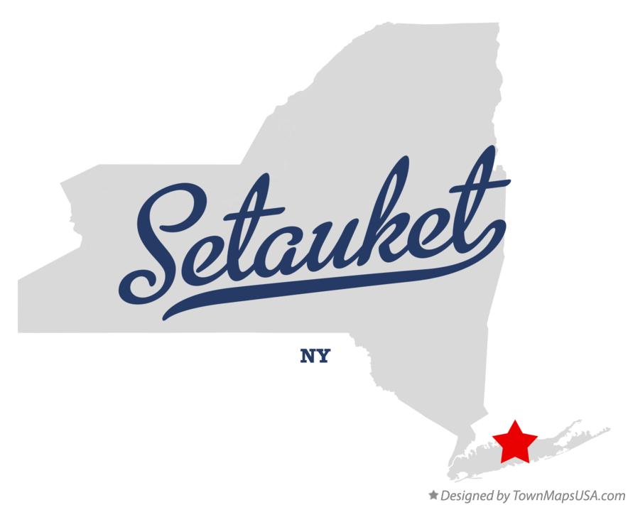 Map of Setauket, NY, New York