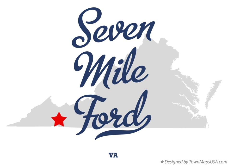 Map of Seven Mile Ford, VA, Virginia