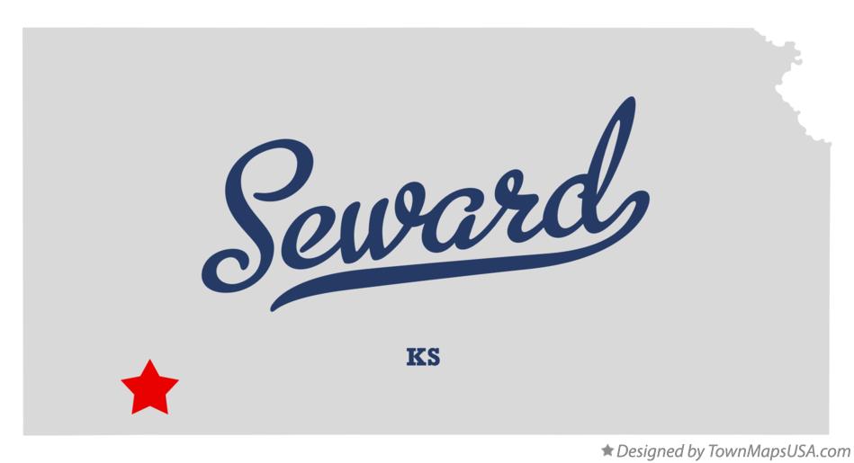 Map of Seward, Seward County, KS, Kansas