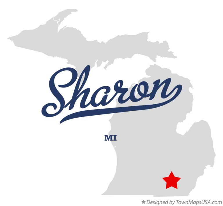 Map of Sharon, MI, Michigan