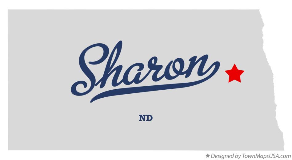 Map of Sharon, ND, North Dakota