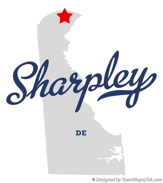 Map of Sharpley, DE, Delaware