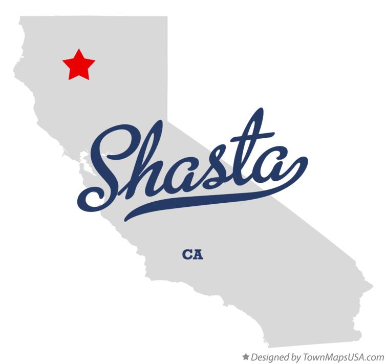 Map of Shasta, CA, California